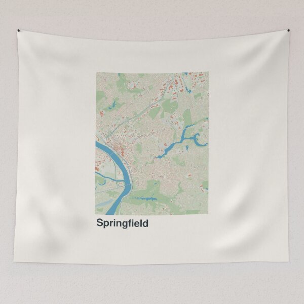 Item preview, Springfield Minimalistic Map Art designed and sold by MapsNerd.