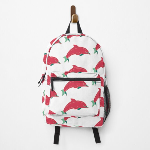 Item preview, Red & Teal Dolphin - Minimalist Ocean Line Art designed and sold by iampaulmorris.