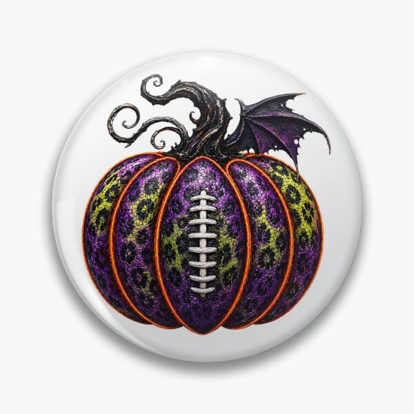 Item preview, Football Pumpkin Halloween Game Day Fall Football Mom Purple Pumpkin designed and sold by Rtcraftani.