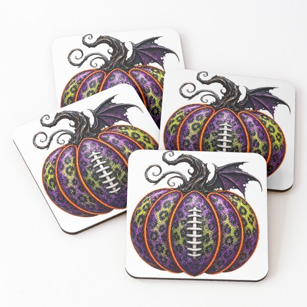 Item preview, Football Pumpkin Halloween Game Day Fall Football Mom Purple Pumpkin designed and sold by Rtcraftani.