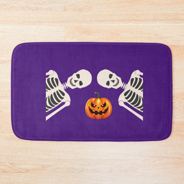 Item preview, Skeleton and Jack O Lantern Halloween Pumpkin Graphic designed and sold by SolutionsArt.