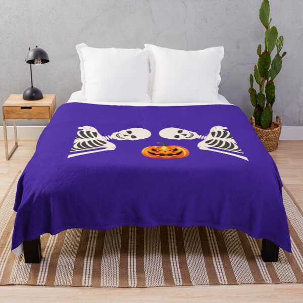 Item preview, Skeleton and Jack O Lantern Halloween Pumpkin Graphic designed and sold by SolutionsArt.