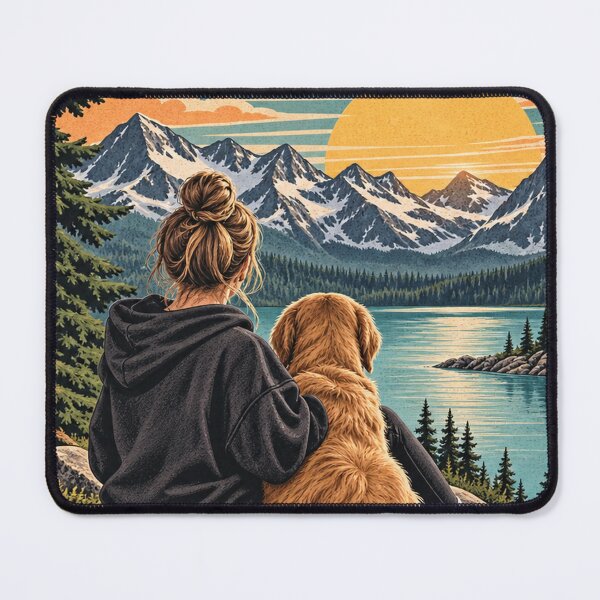 Item preview, Retro Mountain Lake Adventure designed and sold by ArtikaCreative.
