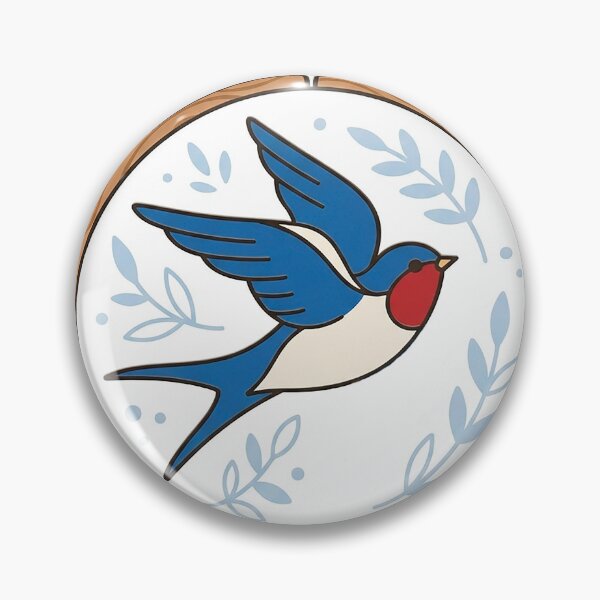 Item preview, Swallow Embroidery Hoop Enamel designed and sold by eduardoroa22.