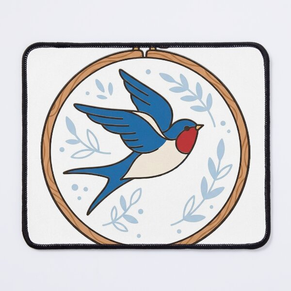 Item preview, Swallow Embroidery Hoop Enamel designed and sold by eduardoroa22.