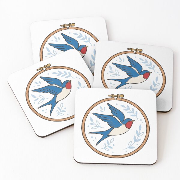 Item preview, Swallow Embroidery Hoop Enamel designed and sold by eduardoroa22.