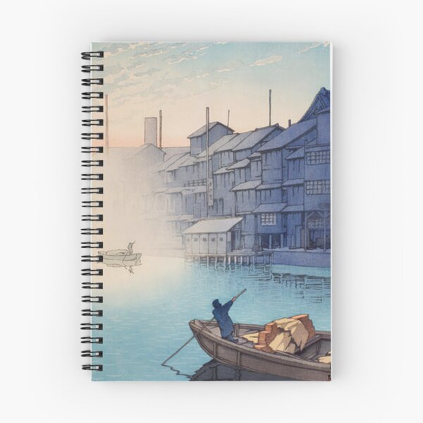 Item preview, Morning at Dotonbori Osaka - Hasui Kawase Vintage Shin-hanga Japanese Woodblock Print designed and sold by vekotpu.