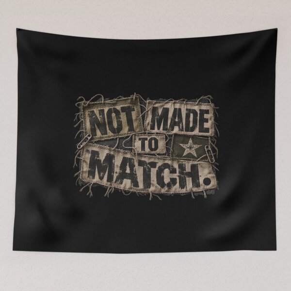 Item preview, Not Made to Match – Distressed Grunge Patchwork Statement designed and sold by Anyshca.