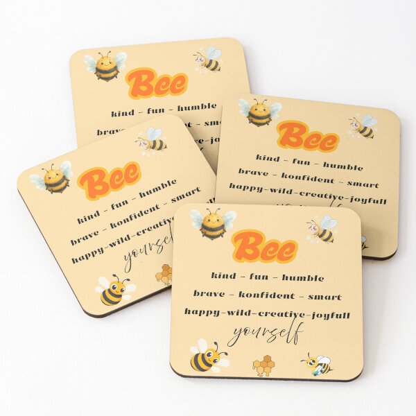 Item preview, Cute Bee Yourself Positive Affirmations Inspirational Quotes T-Shirt designed and sold by Evelashop.