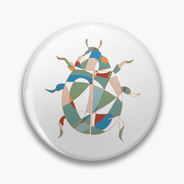 Item preview, Geometric Multicolour Ladybird - Geometric Cute Insect Art designed and sold by iampaulmorris.
