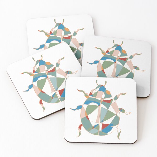Item preview, Geometric Multicolour Ladybird - Geometric Cute Insect Art designed and sold by iampaulmorris.