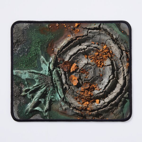 Item preview, Rust Green Concentric Mineral Texture designed and sold by ArtlightStudio.