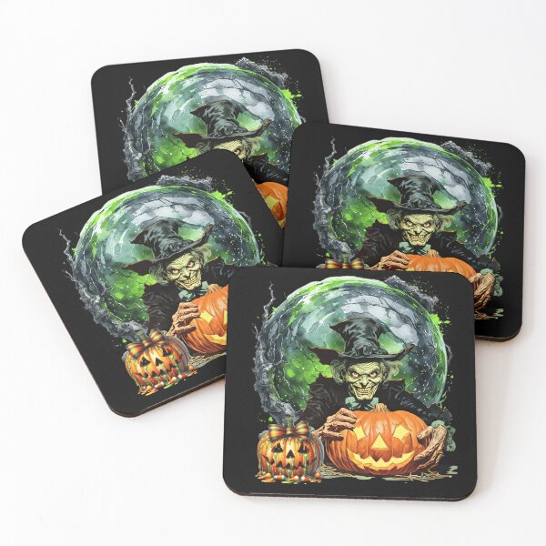 Item preview, Halloween Warlock Holding a Glowing Jack-o'-Lantern designed and sold by Szpaku desart .