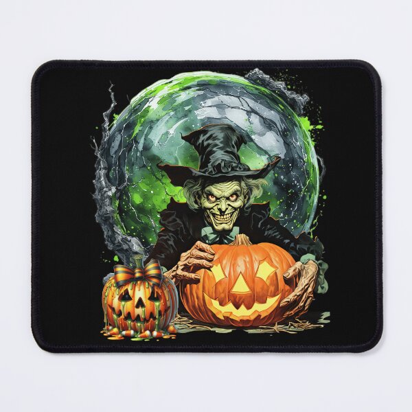 Item preview, Halloween Warlock Holding a Glowing Jack-o'-Lantern designed and sold by Szpaku desart .