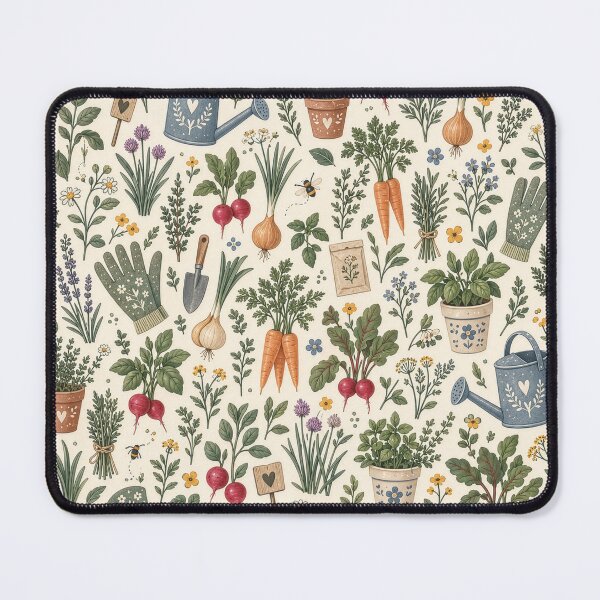 Item preview, Cottage Garden Gardening Seamless Pattern designed and sold by divifillius.