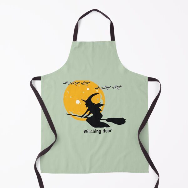 Item preview, Witching Hour Flying Witch Halloween Moon Silhouette designed and sold by ArtisanPrintHk.
