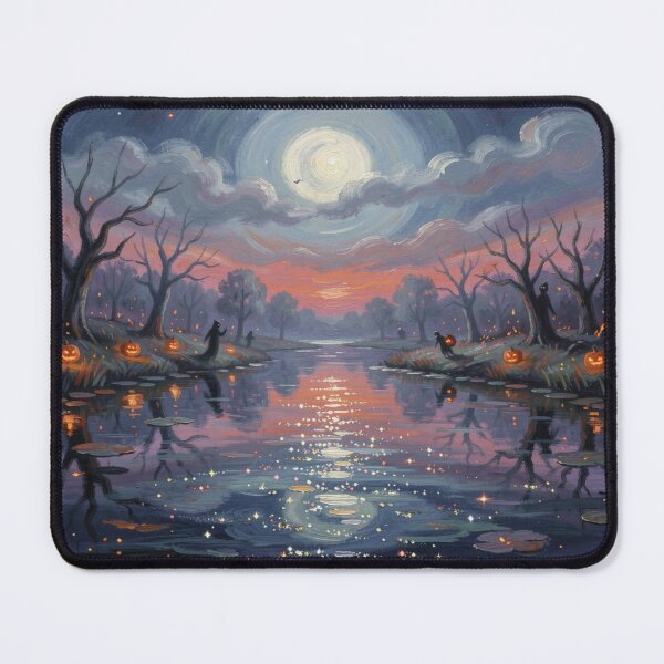 Item preview, Painterly Halloween Moonlight River designed and sold by FotoworldEdel.