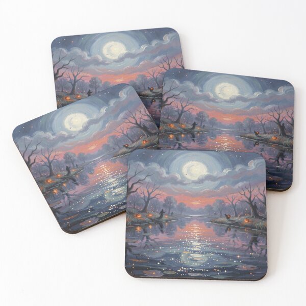 Item preview, Painterly Halloween Moonlight River designed and sold by FotoworldEdel.