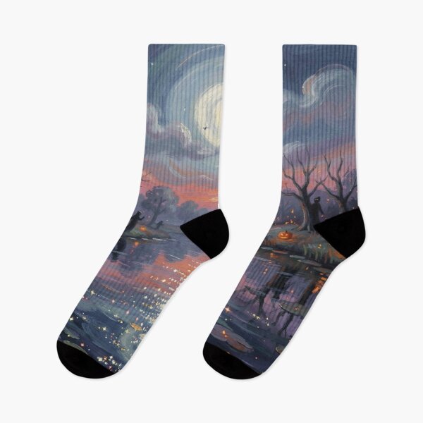 Item preview, Painterly Halloween Moonlight River   designed and sold by FotoworldEdel.
