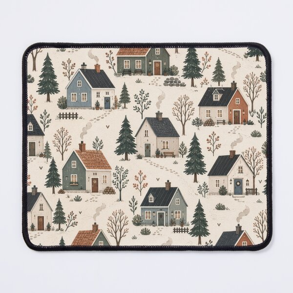 Item preview, Scandinavian Cottagecore Village Pattern designed and sold by divifillius.