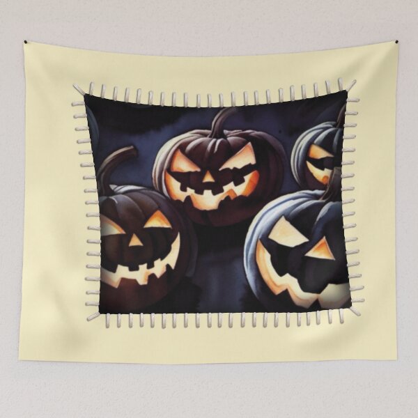 Item preview, Stitched Opening Reveals Halloween Pumpkins designed and sold by MoxisWatercolor.