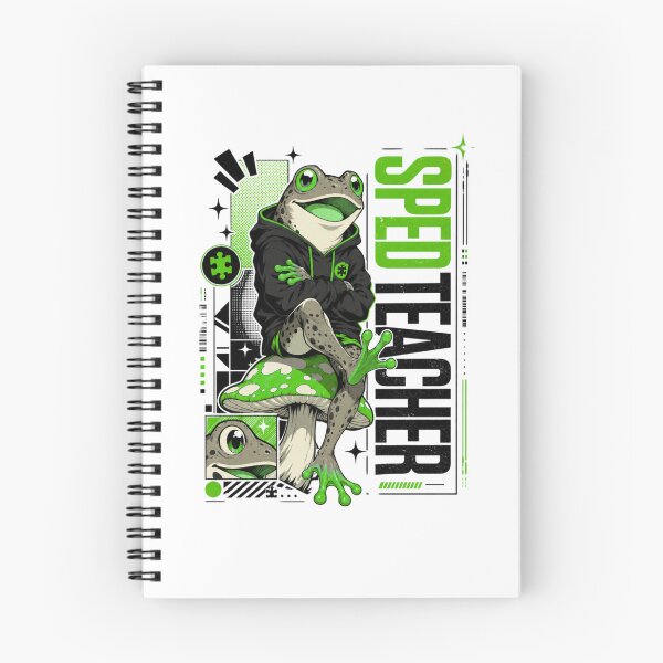 Item preview, SPED Teacher Frog Mushroom Graphic Poster T-Shirt | Funny Special Education Toad Inclusion Teacher Green Gift designed and sold by illeN-Art-World.
