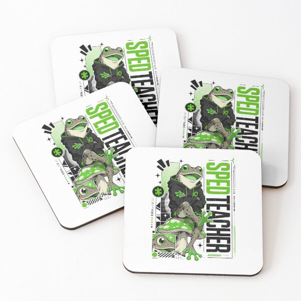 Item preview, SPED Teacher Frog Mushroom Graphic Poster T-Shirt | Funny Special Education Toad Inclusion Teacher Green Gift designed and sold by illeN-Art-World.