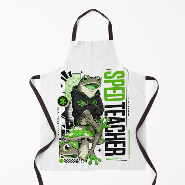 Item preview, SPED Teacher Frog Mushroom Graphic Poster T-Shirt | Funny Special Education Toad Inclusion Teacher Green Gift designed and sold by illeN-Art-World.