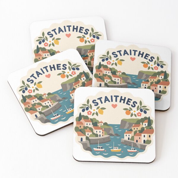 Item preview, Staithes England Travel Souvenir Modern Folk Art designed and sold by VisualArtsOasis.