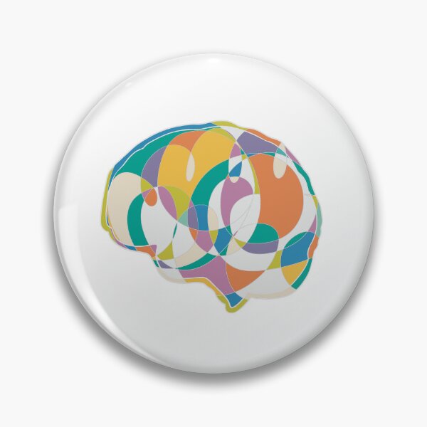 Item preview, Orange & Teal Brain - Abstract Anatomy Mosaic Art designed and sold by iampaulmorris.