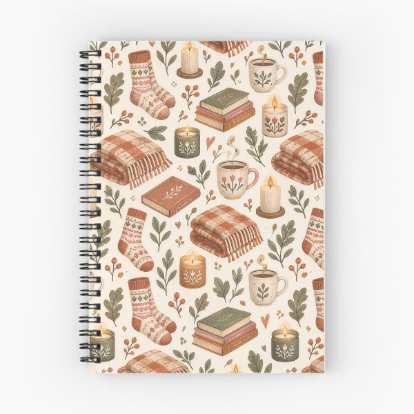 Item preview, Cozy Autumn Hygge Seamless Pattern designed and sold by divifillius.