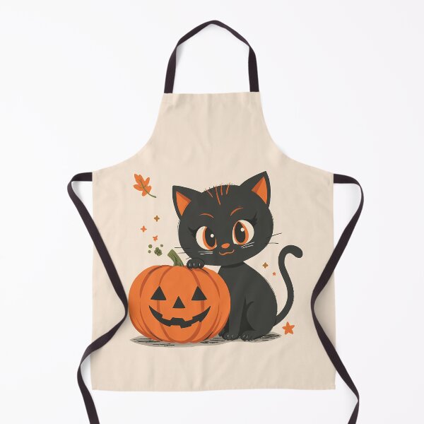 Item preview, Spooky Cute Black Cat with Pumpkin Jack o Lantern Autumn Vibes Gift Classic T-Shirt designed and sold by Lu7u.