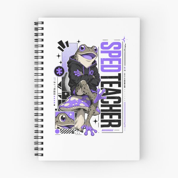 Item preview, PED Teacher Frog Mushroom Graphic Poster T-Shirt | Funny Special Education Toad Inclusion Teacher Purple Gift designed and sold by illeN-Art-World.