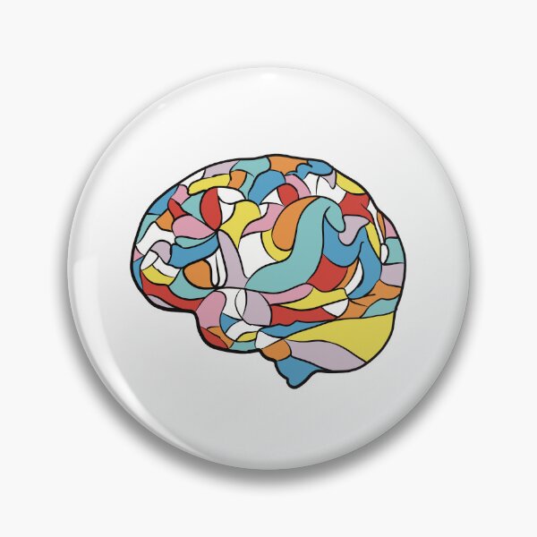 Item preview, Red & Blue Brain - Abstract Anatomy Mosaic Art designed and sold by iampaulmorris.