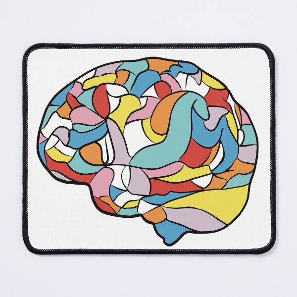 Item preview, Red & Blue Brain - Abstract Anatomy Mosaic Art designed and sold by iampaulmorris.