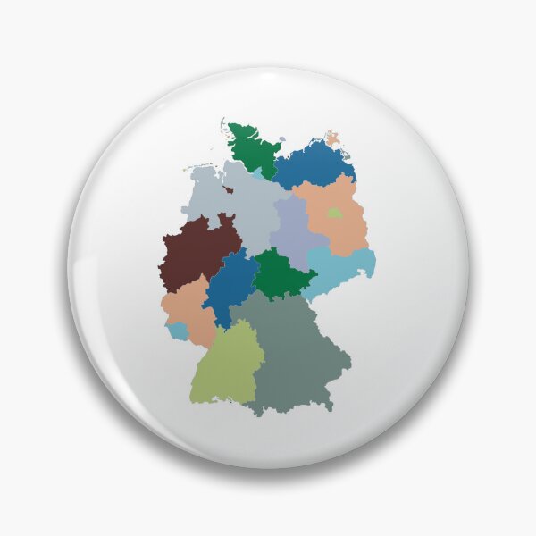 Item preview, Teal & Brown Germany Map - Colourful States Line Art designed and sold by iampaulmorris.