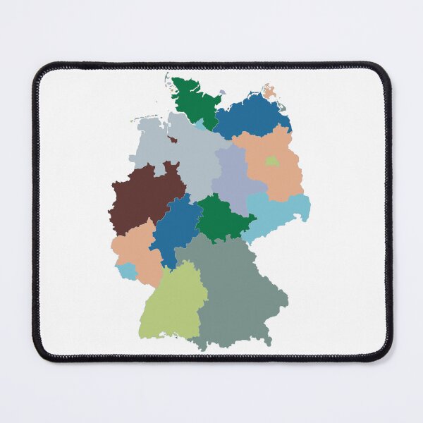 Item preview, Teal & Brown Germany Map - Colourful States Line Art designed and sold by iampaulmorris.