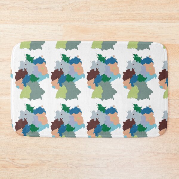 Item preview, Teal & Brown Germany Map - Colourful States Line Art designed and sold by iampaulmorris.