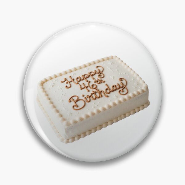 Item preview, Happy 46th birthday 46 cute adorable cake party vanilla white kawaii designed and sold by CheeseBlueprint.