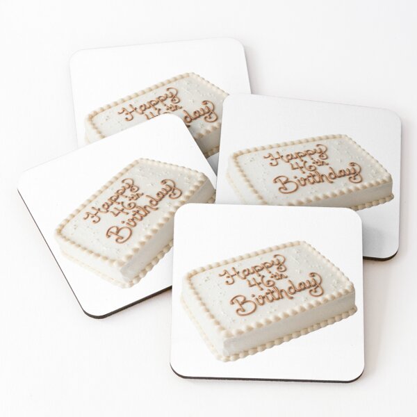 Item preview, Happy 46th birthday 46 cute adorable cake party vanilla white kawaii designed and sold by CheeseBlueprint.