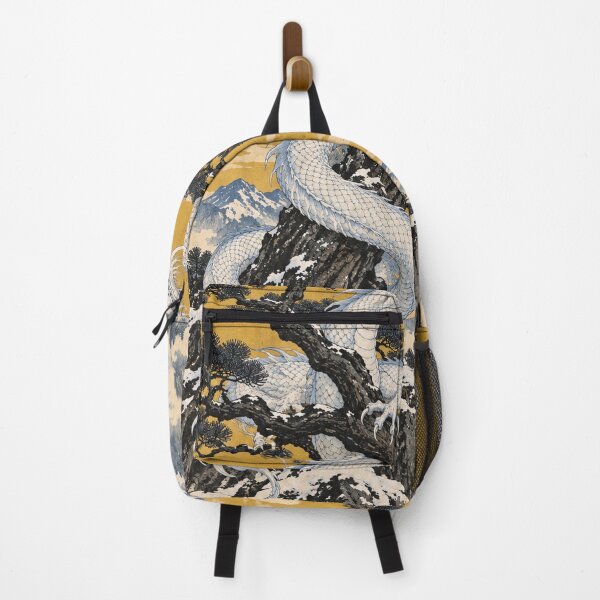 Item preview, White Dragon Coiled Around a Pine Above Snowy Mountains designed and sold by MouradStudio.