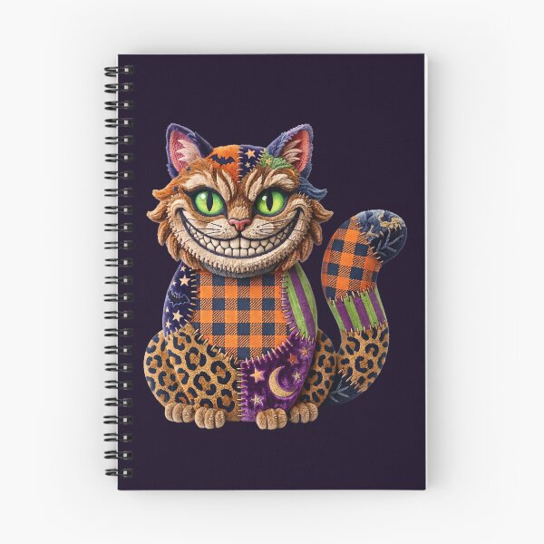 Item preview, Patchwork Cheshire Cat in Faux Chenille Fabric texture designed and sold by Festive Bug.