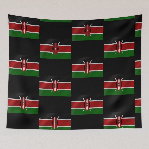 Item preview, Kenyan Flag Wave Kenya Pride Design designed and sold by yazdogs.