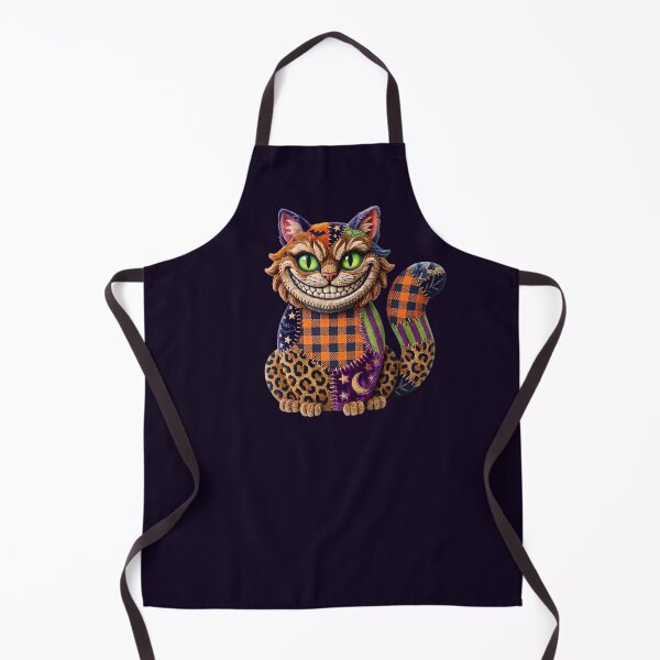 Item preview, Patchwork Cheshire Cat in Faux Chenille Fabric texture designed and sold by Festive Bug.
