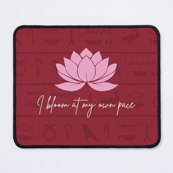 Item preview, Lotus Affirmation design — I Bloom At My Own Pace Egyptian Minimalist Design designed and sold by Soft Strength Studio.