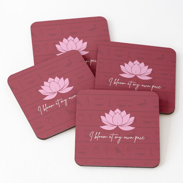 Item preview, Lotus Affirmation design — I Bloom At My Own Pace Egyptian Minimalist Design designed and sold by Soft Strength Studio.