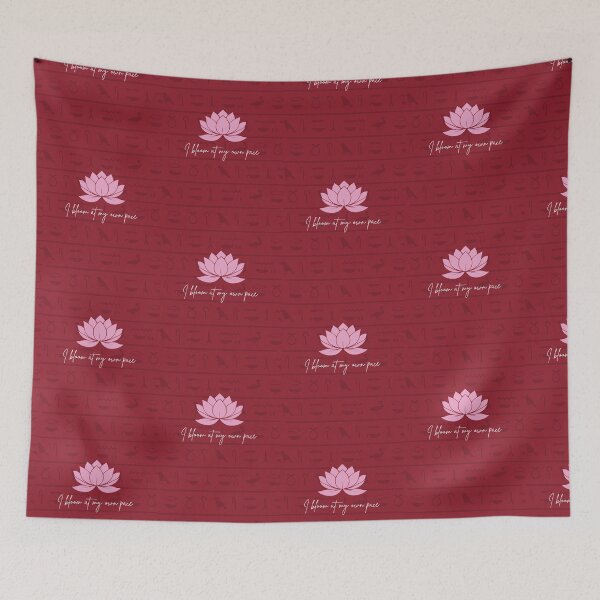 Item preview, Lotus Affirmation design — I Bloom At My Own Pace Egyptian Minimalist Design designed and sold by Soft Strength Studio.