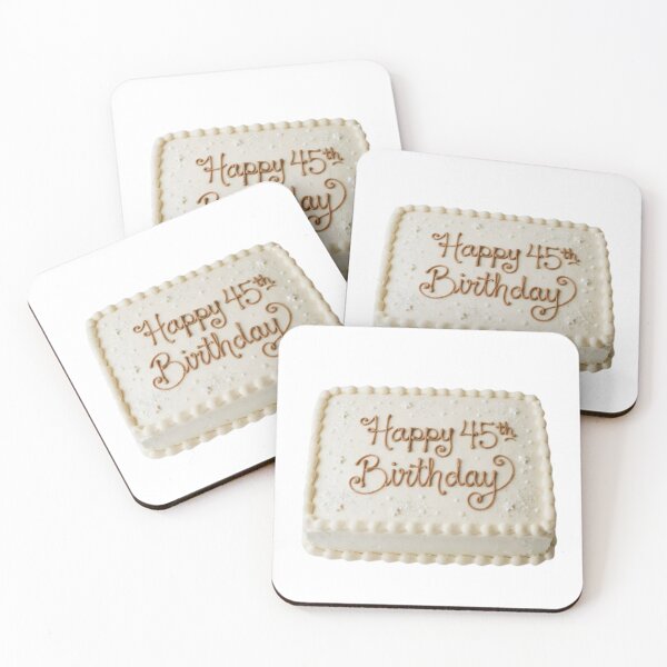 Item preview, Happy 45th birthday 45 cute adorable cake party vanilla white kawaii designed and sold by CheeseBlueprint.
