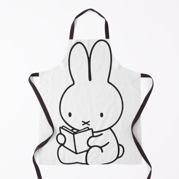 Item preview, Minimalist Reading Bunny Black and White Line Art designed and sold by Cozy Moss Studio.
