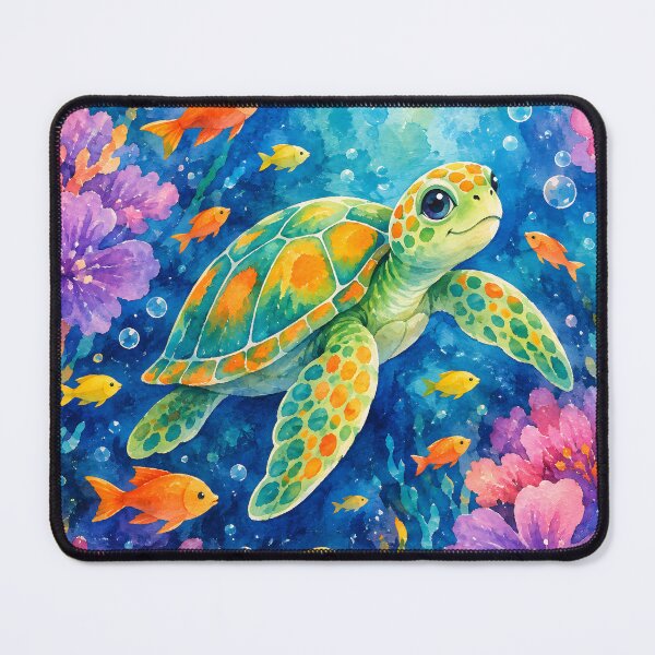 Item preview, Colorful Watercolor Sea Turtle designed and sold by trendspatterns.